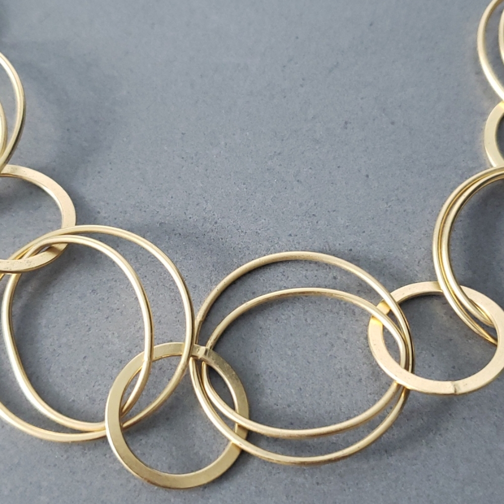Gold Plated Chain Link Necklace NEW! - Picture 2 of 3